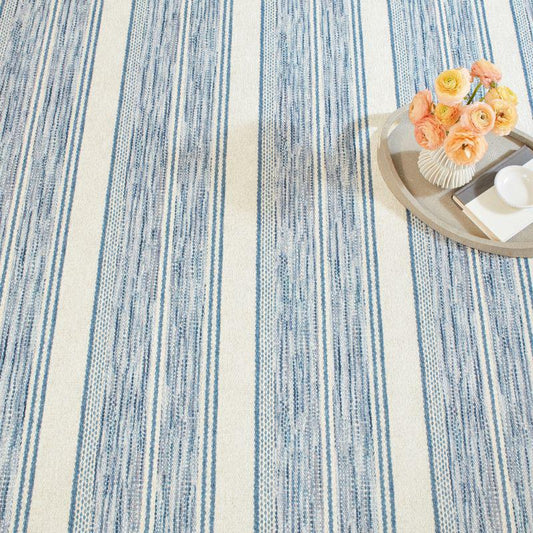 Rug - Machine Washable - Ellington Stripe Blue
