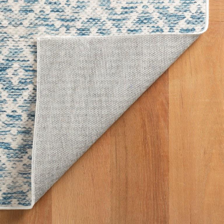 Rug - Machine Washable - Melange Diamond Blue