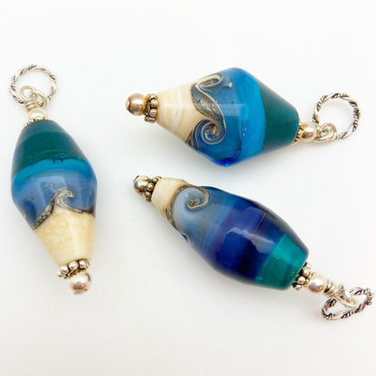 Glass Pendant - Beach - Long Conical