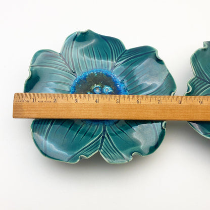 Ceramic Wall Art - Peacock Flower - Small