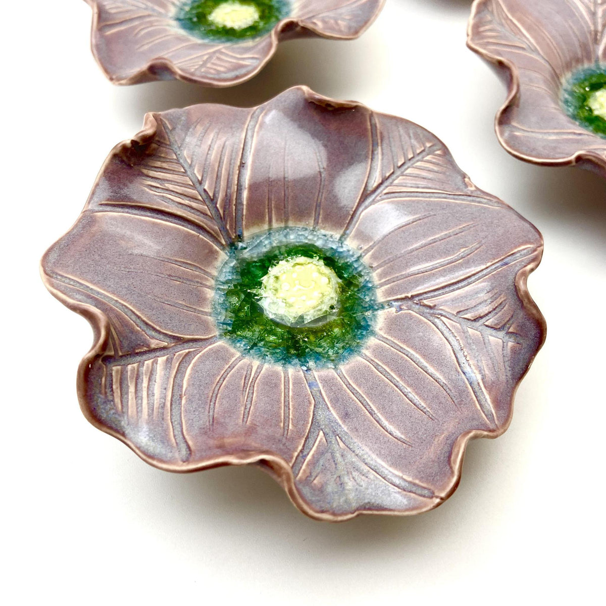 Ceramic Wall Art - "Baby Viola" - Lavender Mist