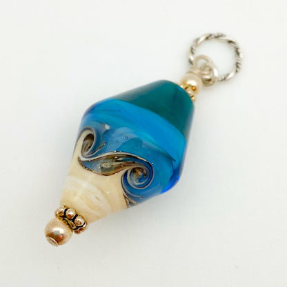 Glass Pendant - Beach - Long Conical