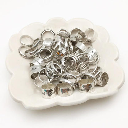 Custom Rings in Sterling - Handmade - with Words or Plain