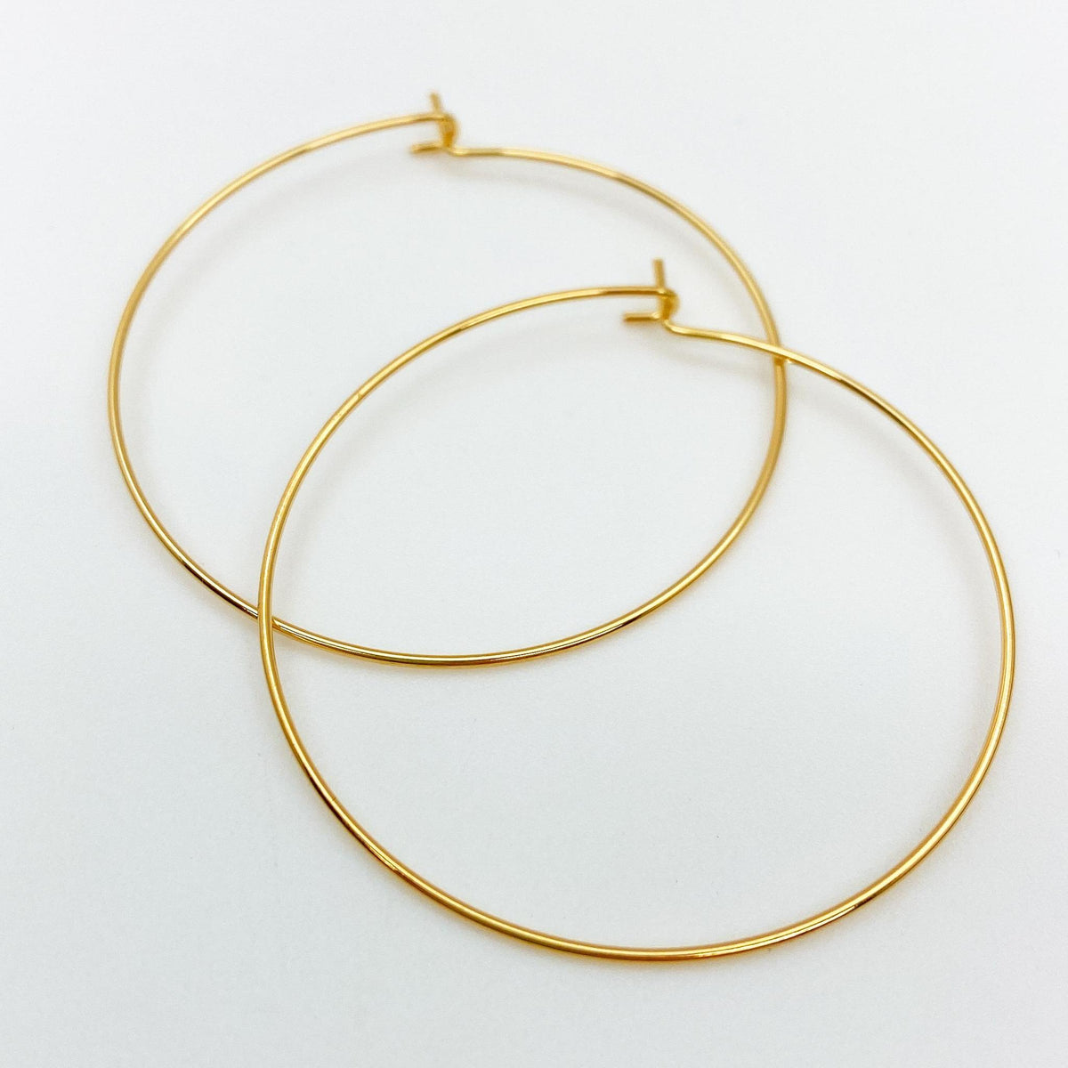 Earrings - 14k Gold-fill on Sterling Hoops