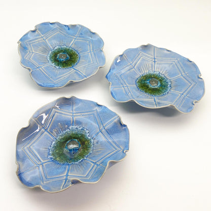 Ceramic Wall Art - Baby Blue Flower - Small