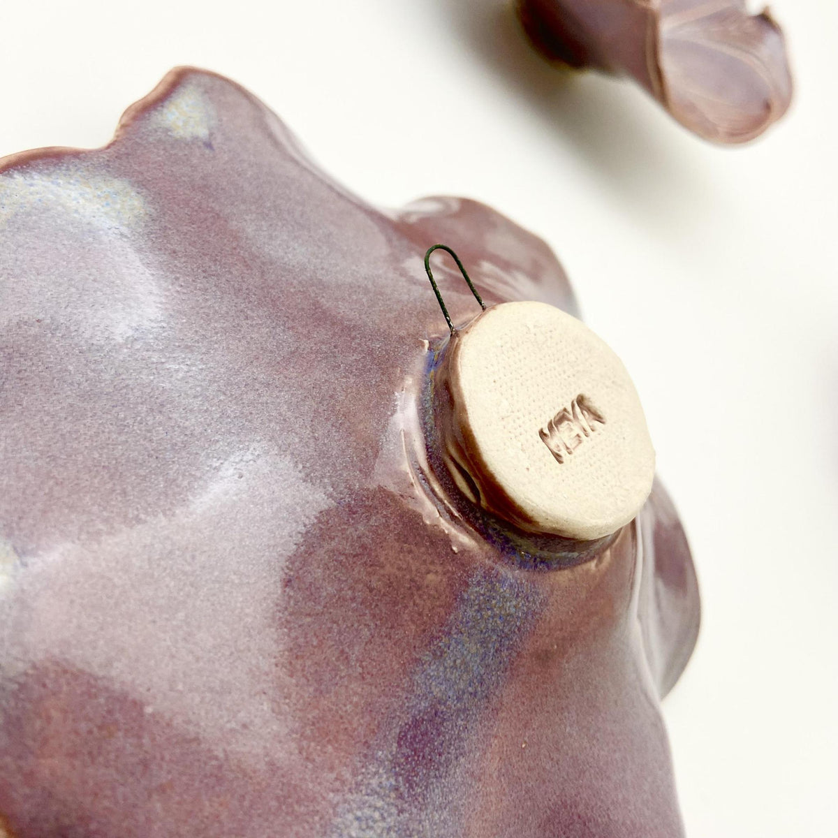 Ceramic Wall Art - "Baby Viola" - Lavender Mist