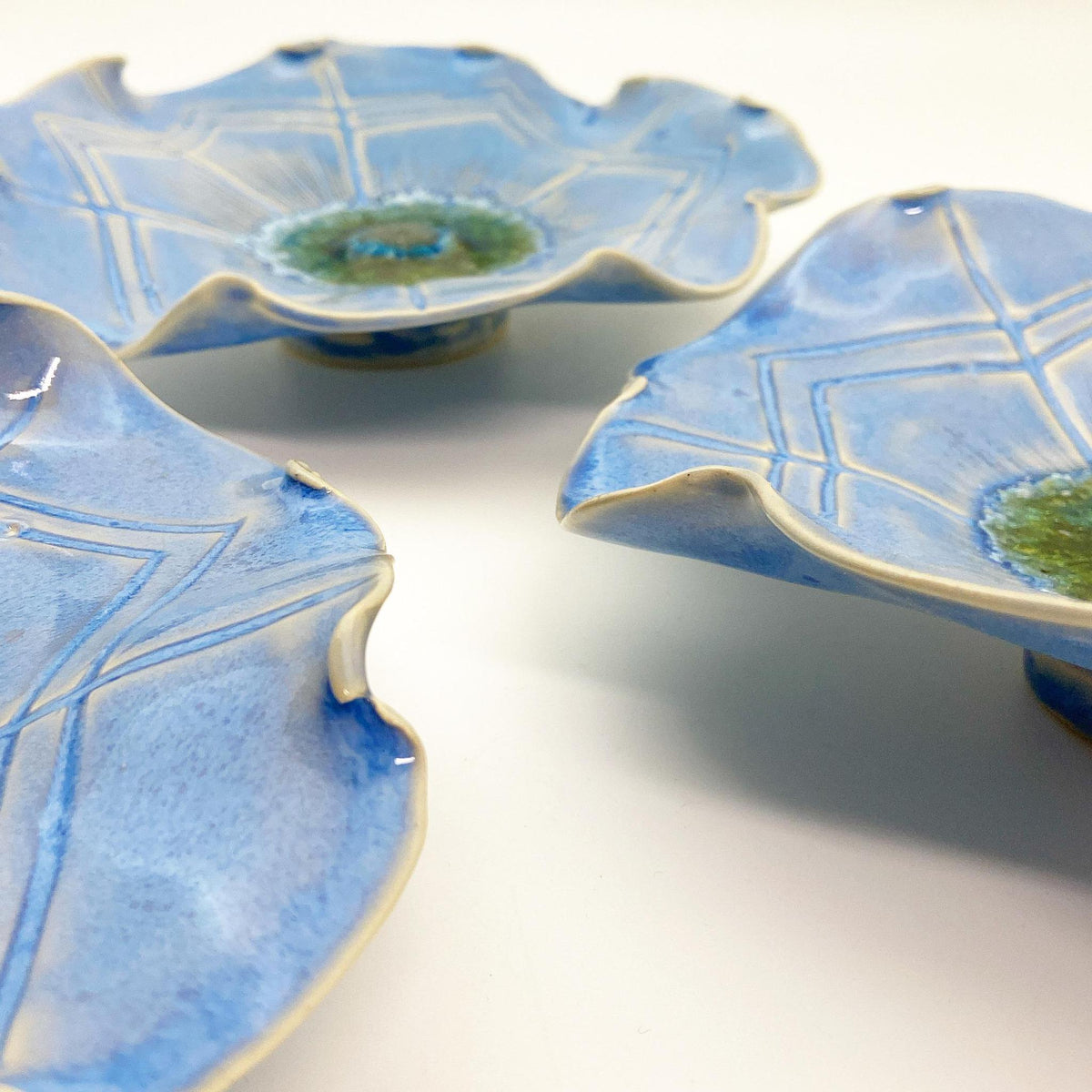 Ceramic Wall Art - Baby Blue Flower - Small