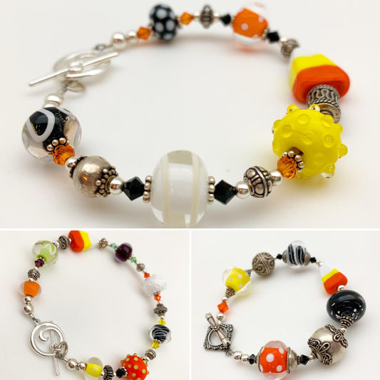 Bracelet - Halloween Original - Handmade Glass Beads