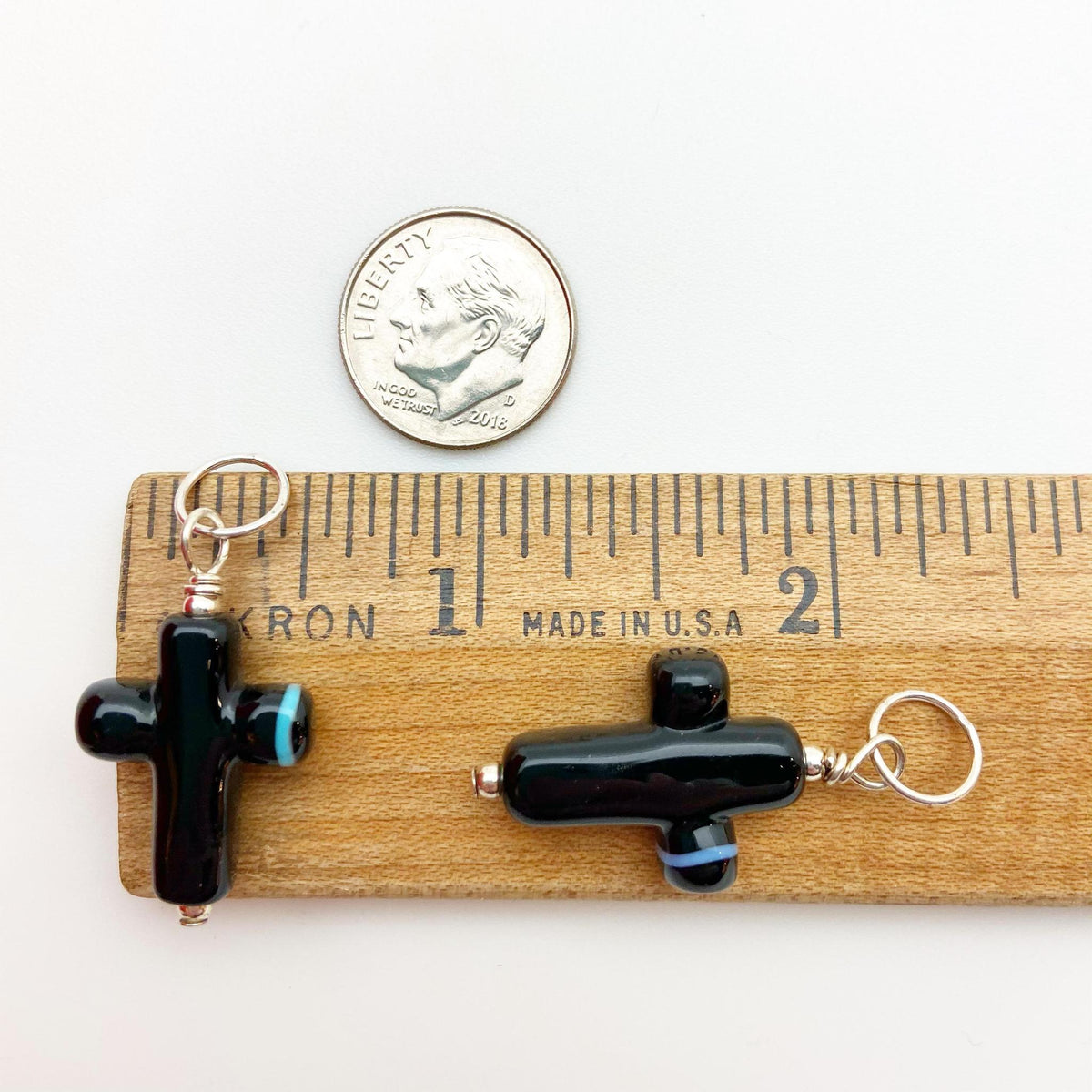 Pendant - "Band of Color" Cross - Small