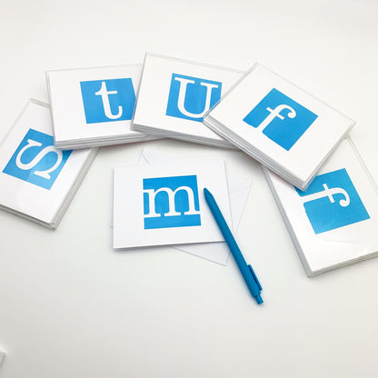 Card Set - Monogram Initial - 10-pack