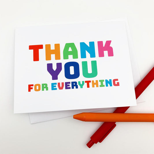 Card Set - "Thank You For Everything" - 10 pack