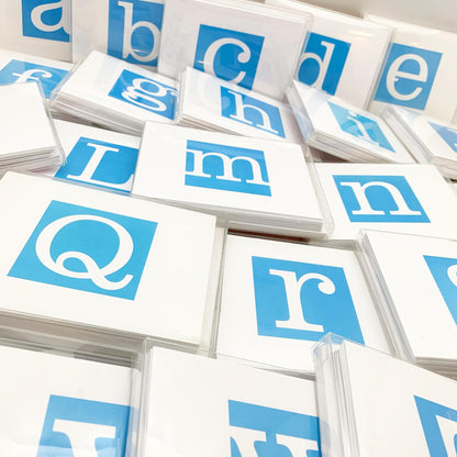 Card Set - Monogram Initial - 10-pack