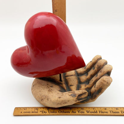 Sculpture - Hand & Heart - Ceramic (Jumbo)